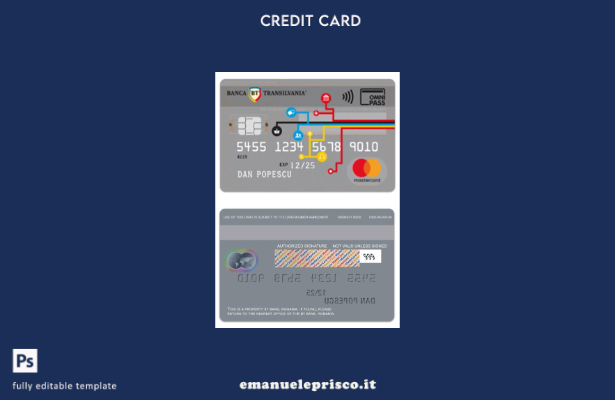 modello mastercard Omnipass Romania BT Bank stile verificato